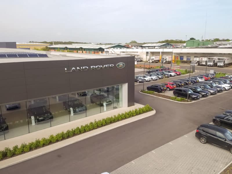 Aerial Photography at Jaguar Car Dealership