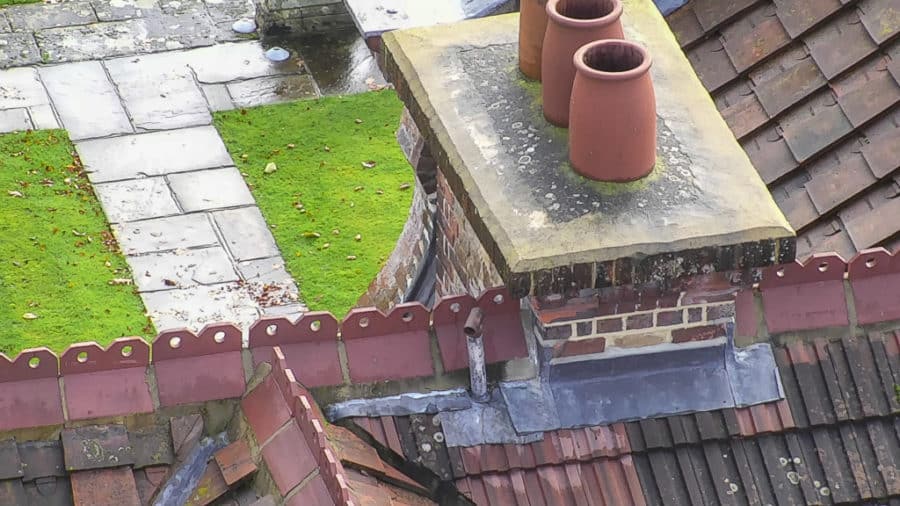 chimney inspection by drone