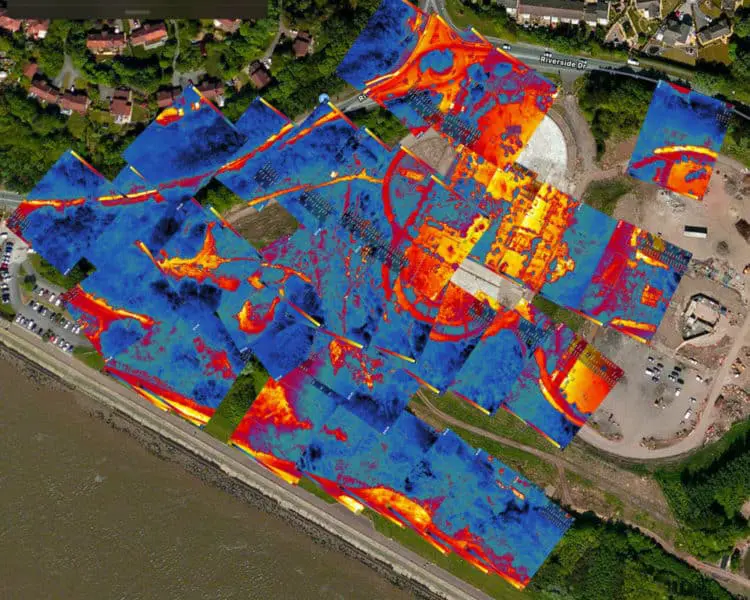 Thermal view of landfill site