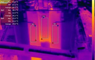 Thermography measures of grain store explosion