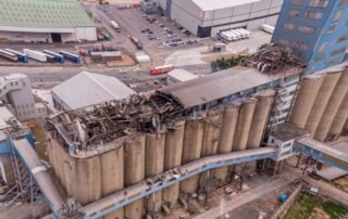 Port of Tilbury London Grain Store Dust Explosion and Fire