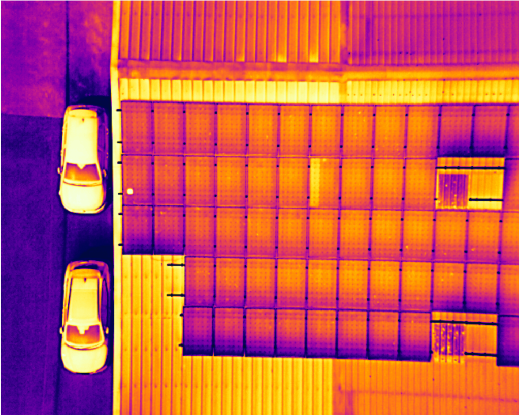 Using thermal imaging to inspection home solar panels