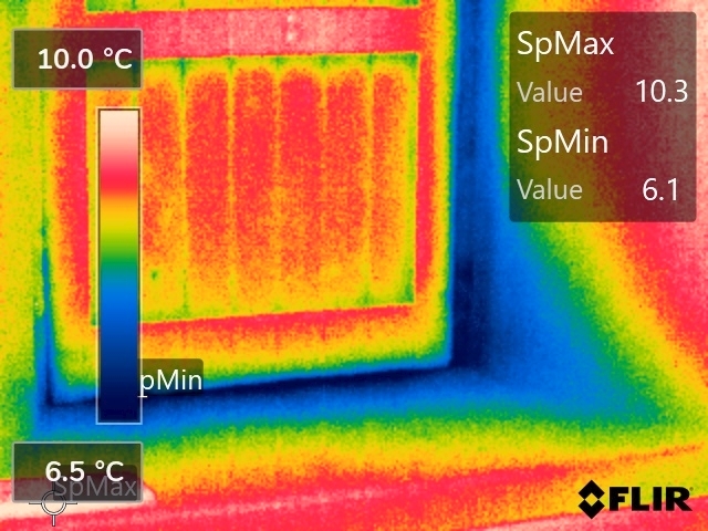 Air pressure effects as seen in thermography