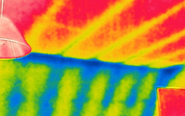 Missing insulation detected by thermal imaging