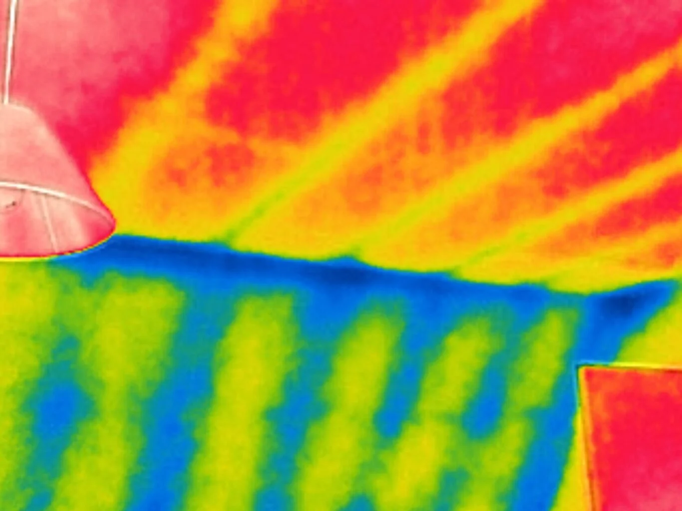 Missing insulation detected by thermal imaging